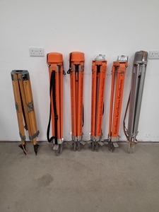Thumbnail image of Lot of 6 Surveyor's Tripods - Kern Swiss (Aarau)
