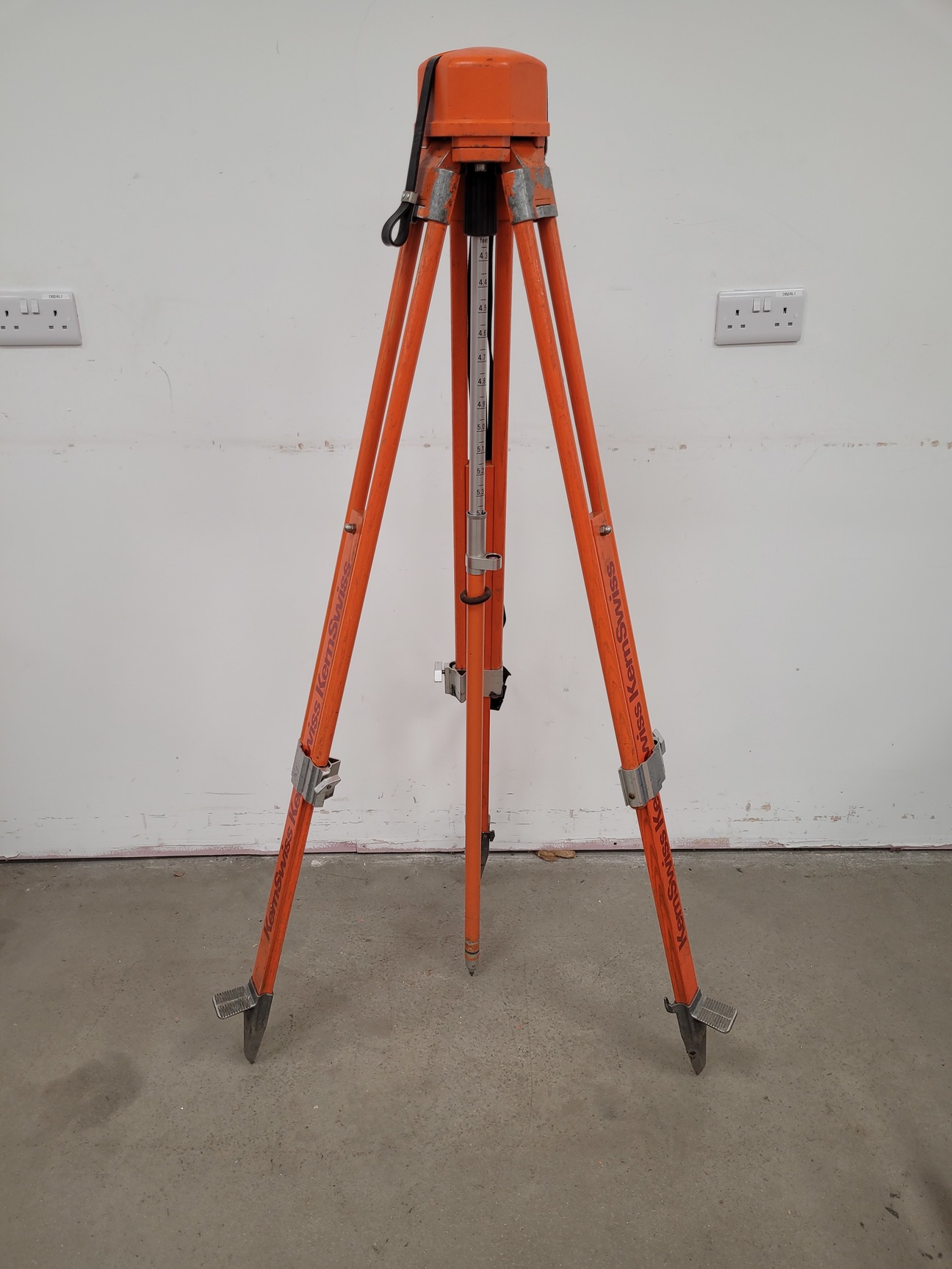 Image of Lot of 6 Surveyor's Tripods - Kern Swiss (Aarau)