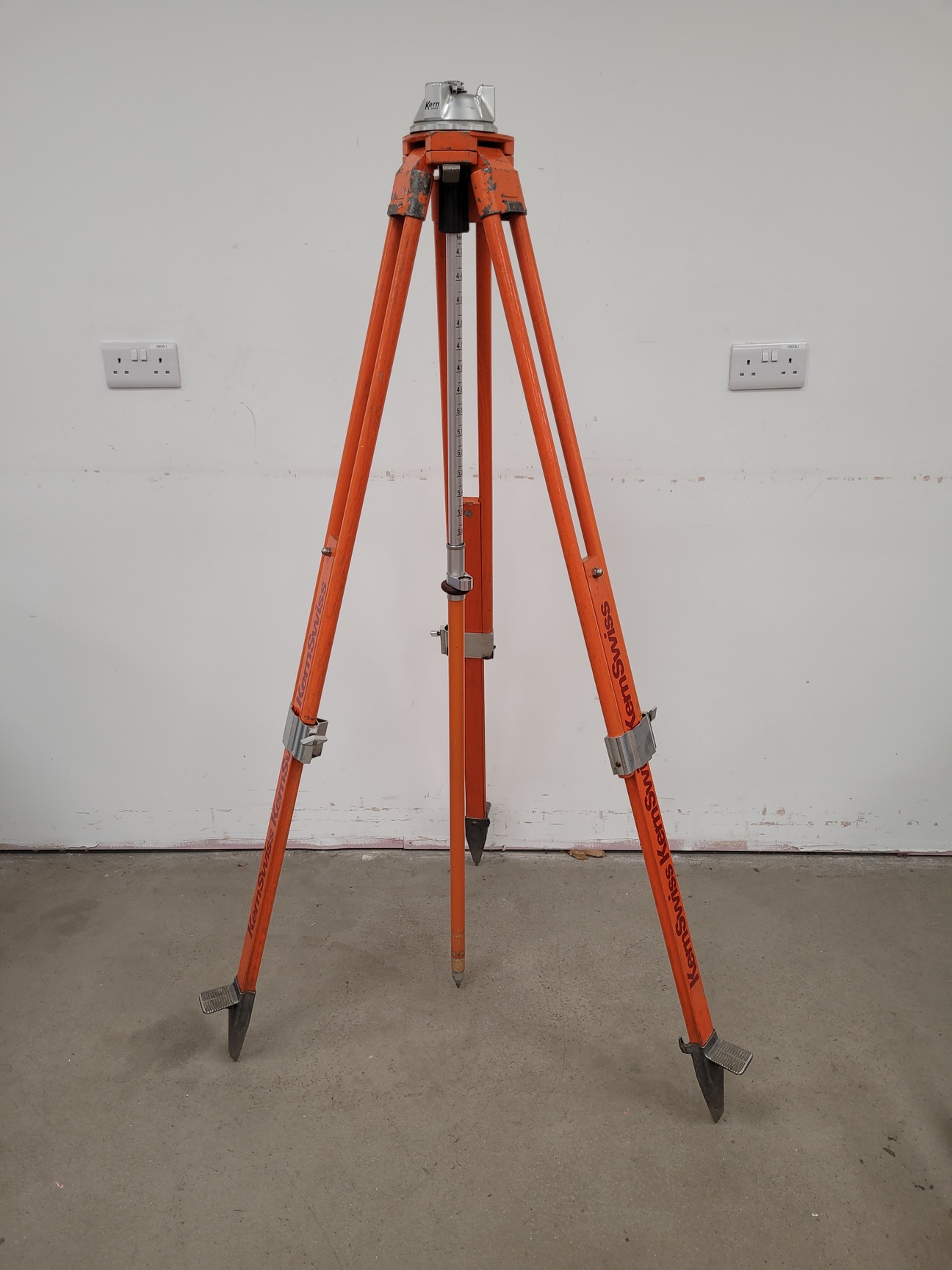 Image of Lot of 6 Surveyor's Tripods - Kern Swiss (Aarau)