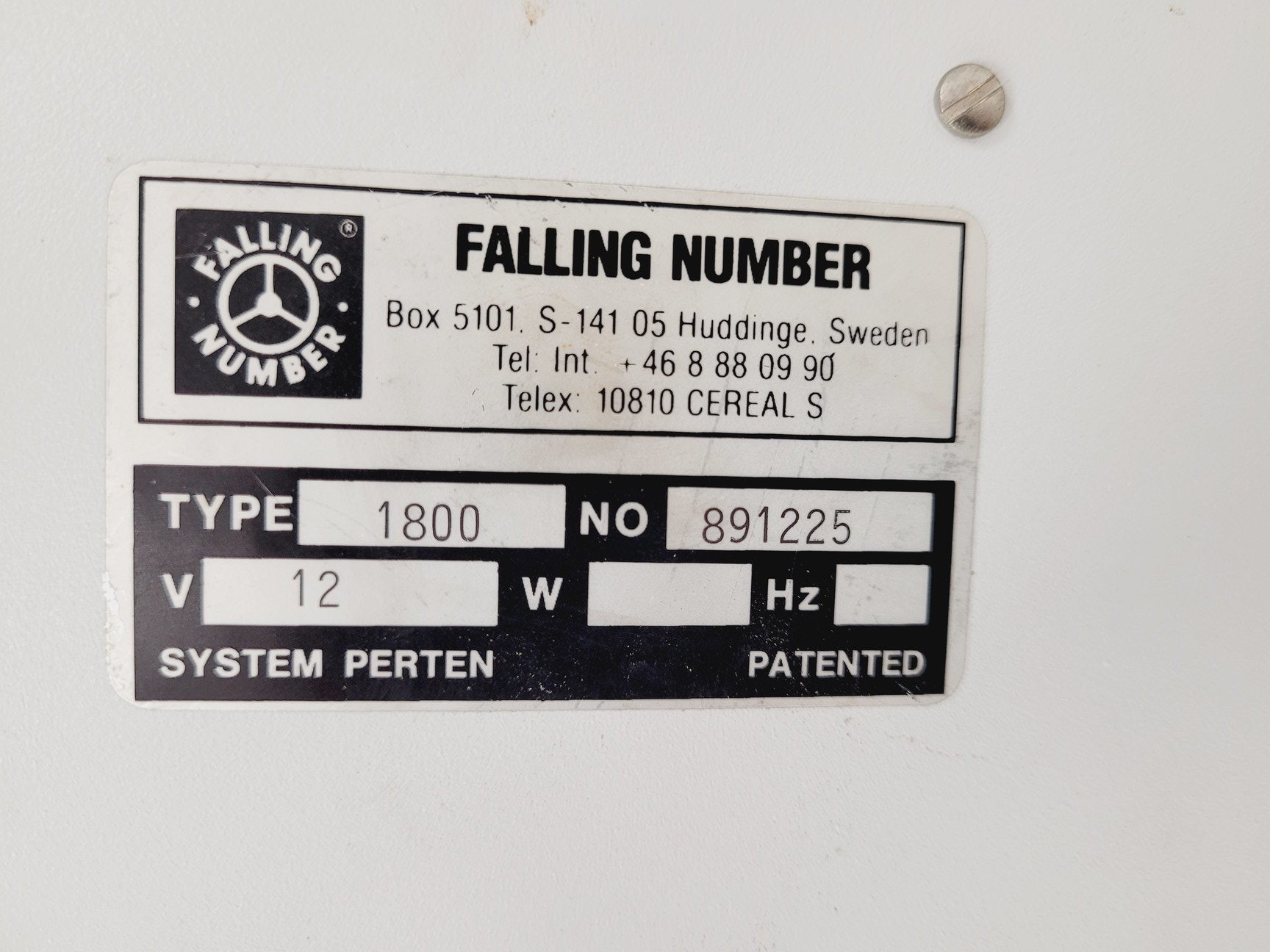 Image of Falling Number 1800 Grain Analysis System Lab Spares/Repairs