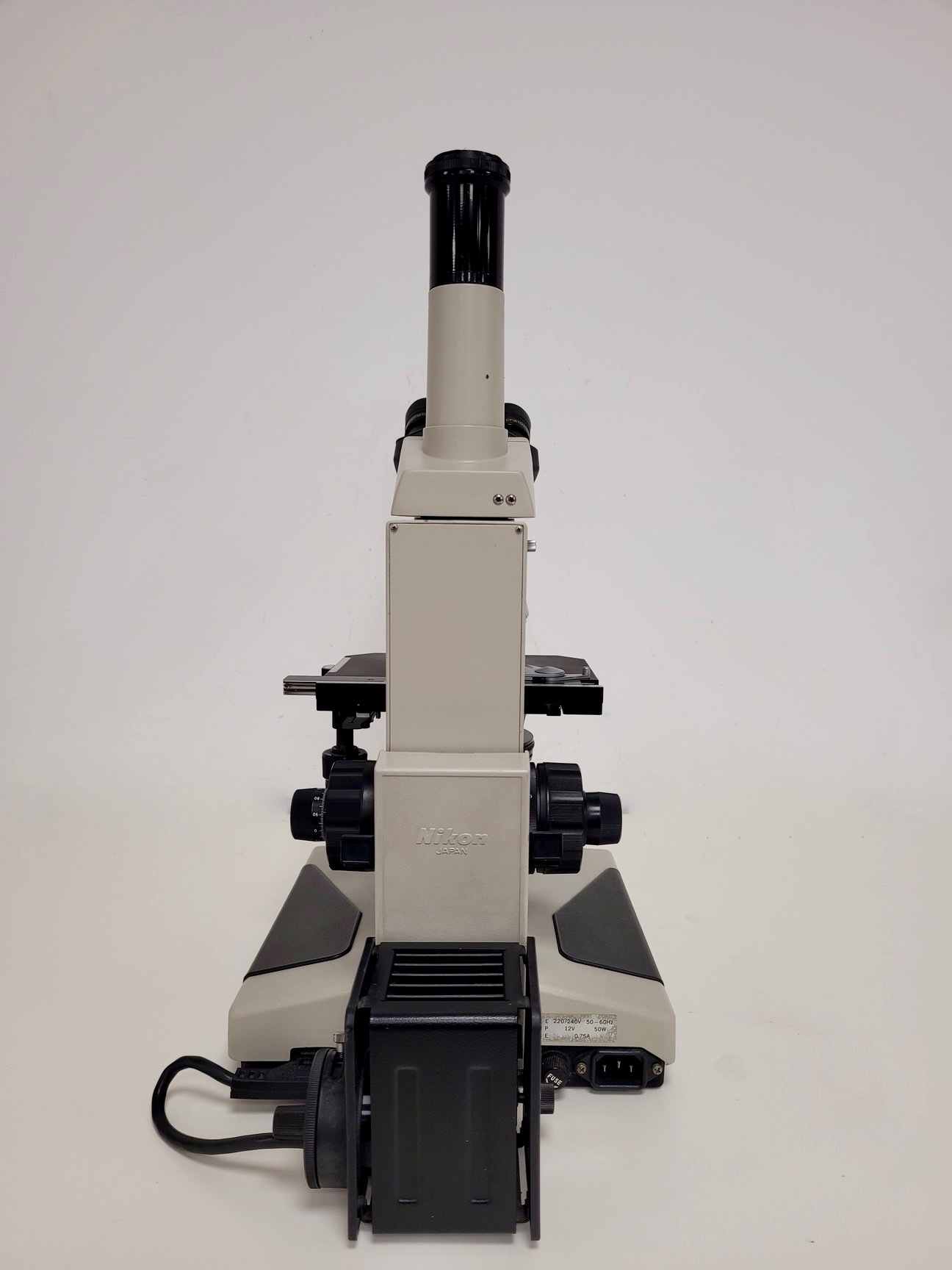 Image of Nikon Optiphot Microscope with 3 x Objectives - Ph 3 DL, Ph1, 4/0.1 160/- Lab
