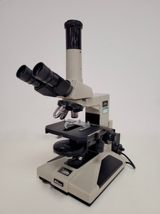 Thumbnail image of Nikon Optiphot Microscope with 3 x Objectives - Ph 3 DL, Ph1, 4/0.1 160/- Lab