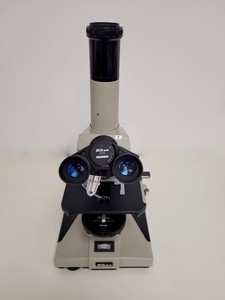 Thumbnail image of Nikon Optiphot Microscope with 3 x Objectives - Ph 3 DL, Ph1, 4/0.1 160/- Lab