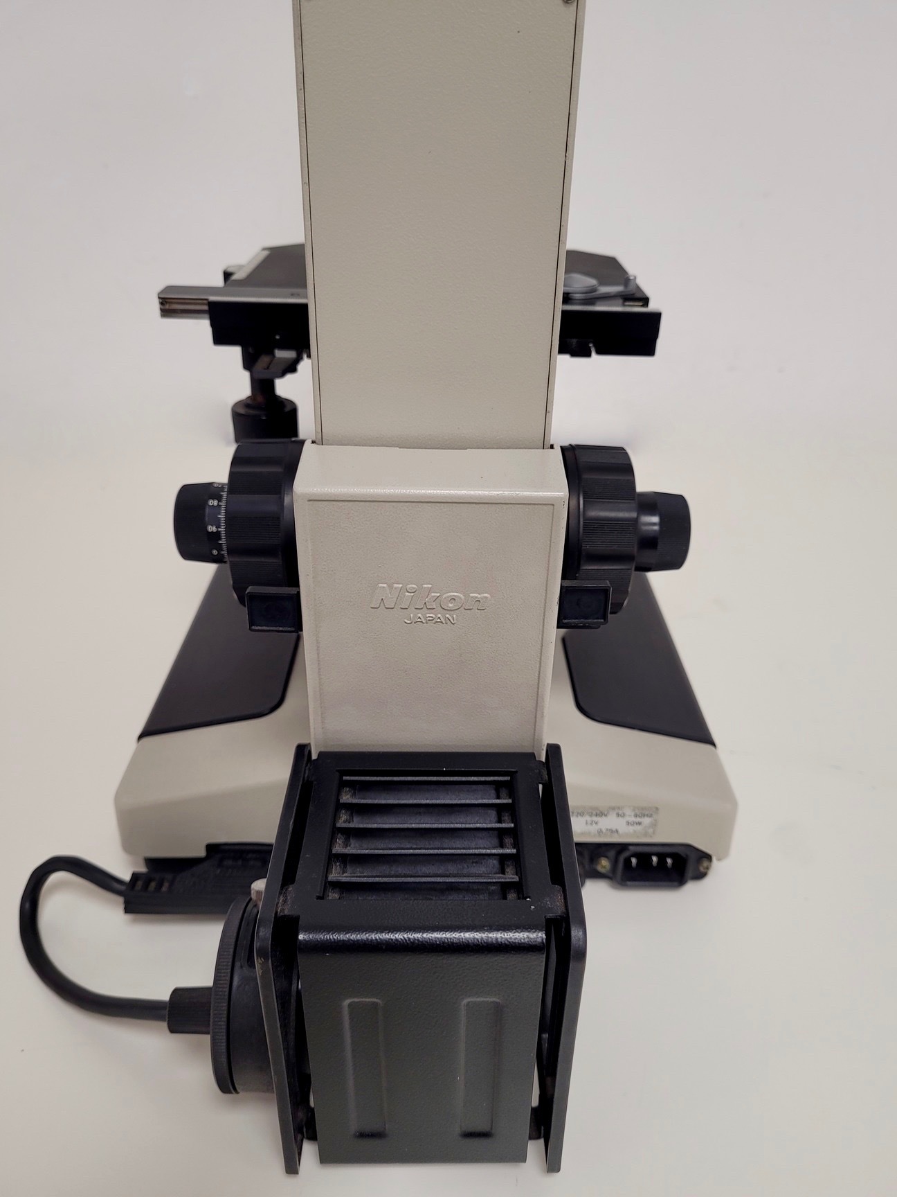 Image of Nikon Optiphot Microscope with 3 x Objectives - Ph 3 DL, Ph1, 4/0.1 160/- Lab