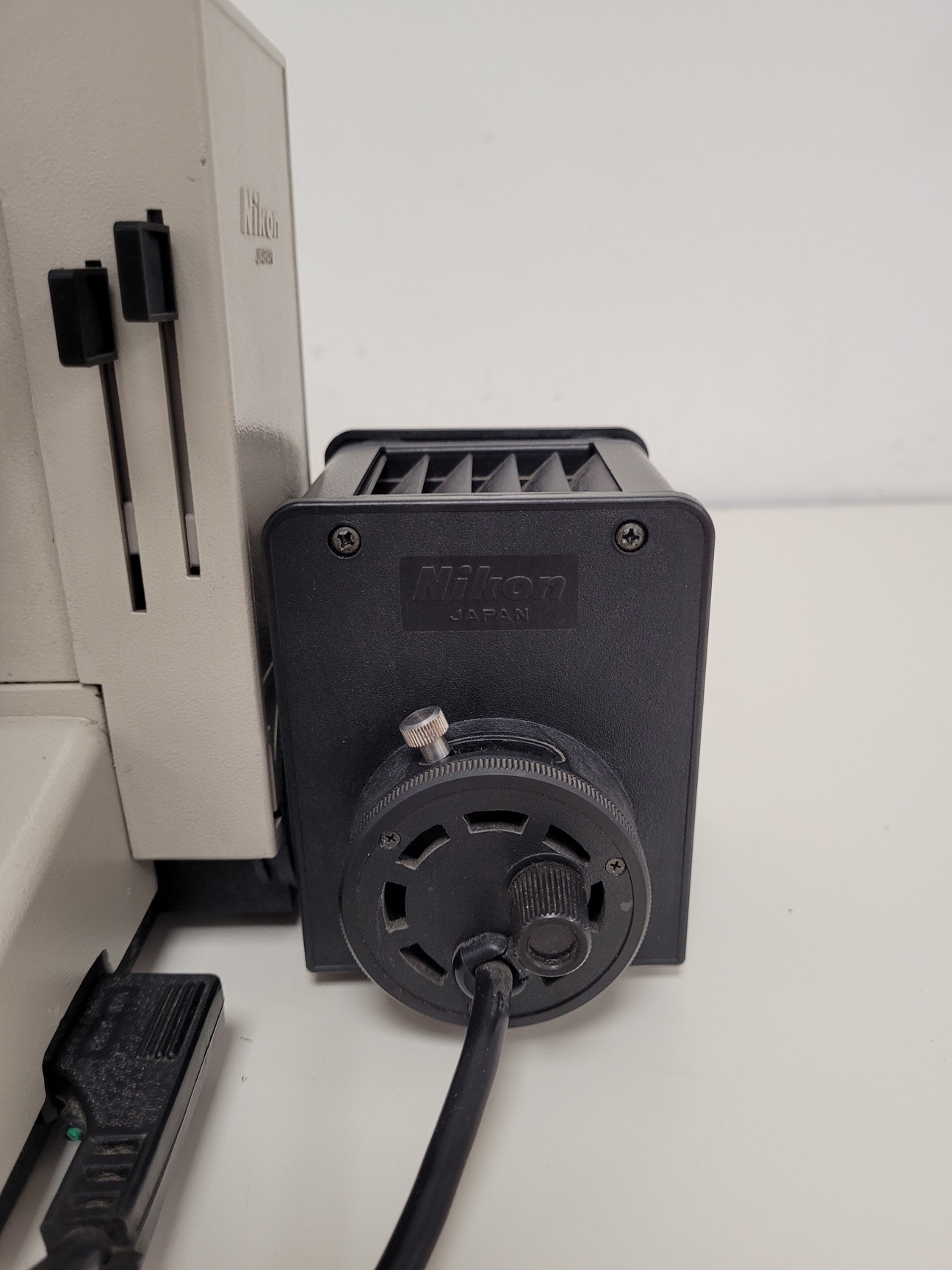 Image of Nikon Optiphot Microscope with 3 x Objectives - Ph 3 DL, Ph1, 4/0.1 160/- Lab