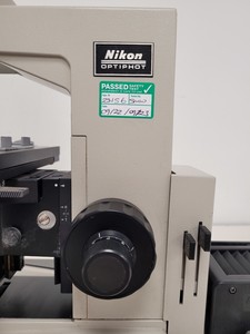 Thumbnail image of Nikon Optiphot Microscope with 3 x Objectives - Ph 3 DL, Ph1, 4/0.1 160/- Lab