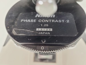 Thumbnail image of Nikon Optiphot Phase Contrast Microscope with 2 x Objectives - Ph1 DL Lab