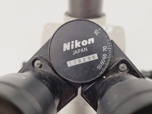 Thumbnail image of Nikon Optiphot Phase Contrast Microscope with 2 x Objectives - Ph1 DL Lab