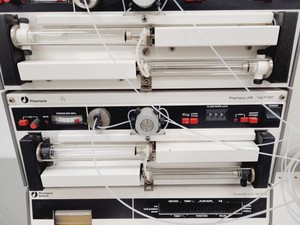 Thumbnail image of Pharmacia Biotech FPLC System & Stand - LCC 501 Plus, P-500, UV-1, REC112 Lab