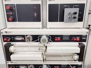 Thumbnail image of Pharmacia Biotech FPLC System & Stand - LCC 501 Plus, P-500, UV-1, REC112 Lab
