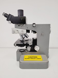 Thumbnail image of Leitz Wetzlar Orthoplan Microscope with 5 x Objectives, Phaco, FLUOTAR Lab