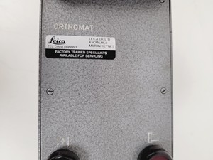 Thumbnail image of Leitz Wetzlar Orthoplan Microscope with 5 x Objectives, Phaco, FLUOTAR Lab
