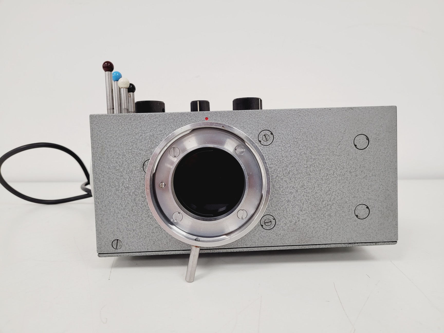 Image of Leitz Wetzlar Orthoplan Microscope with 5 x Objectives, Phaco, FLUOTAR Lab