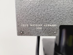 Thumbnail image of Leitz Wetzlar Orthoplan Microscope with 5 x Objectives, Phaco, FLUOTAR Lab