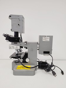 Thumbnail image of Leitz Wetzlar Orthoplan Microscope with 5 x Objectives, Phaco, FLUOTAR Lab