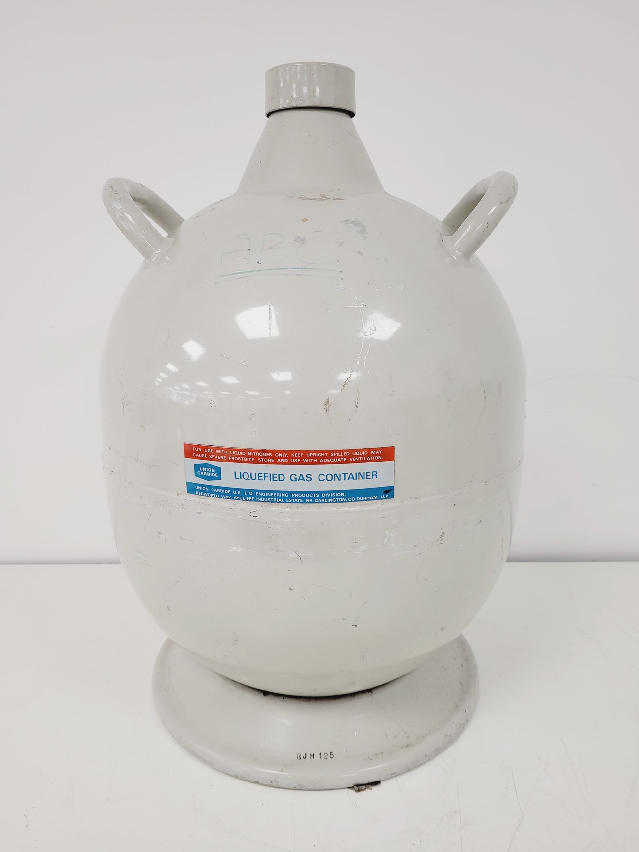 Container Cabide Union Carbide Liquified Gas Container RHJ 125 25L Liquid Nitrogen Dewar Lab