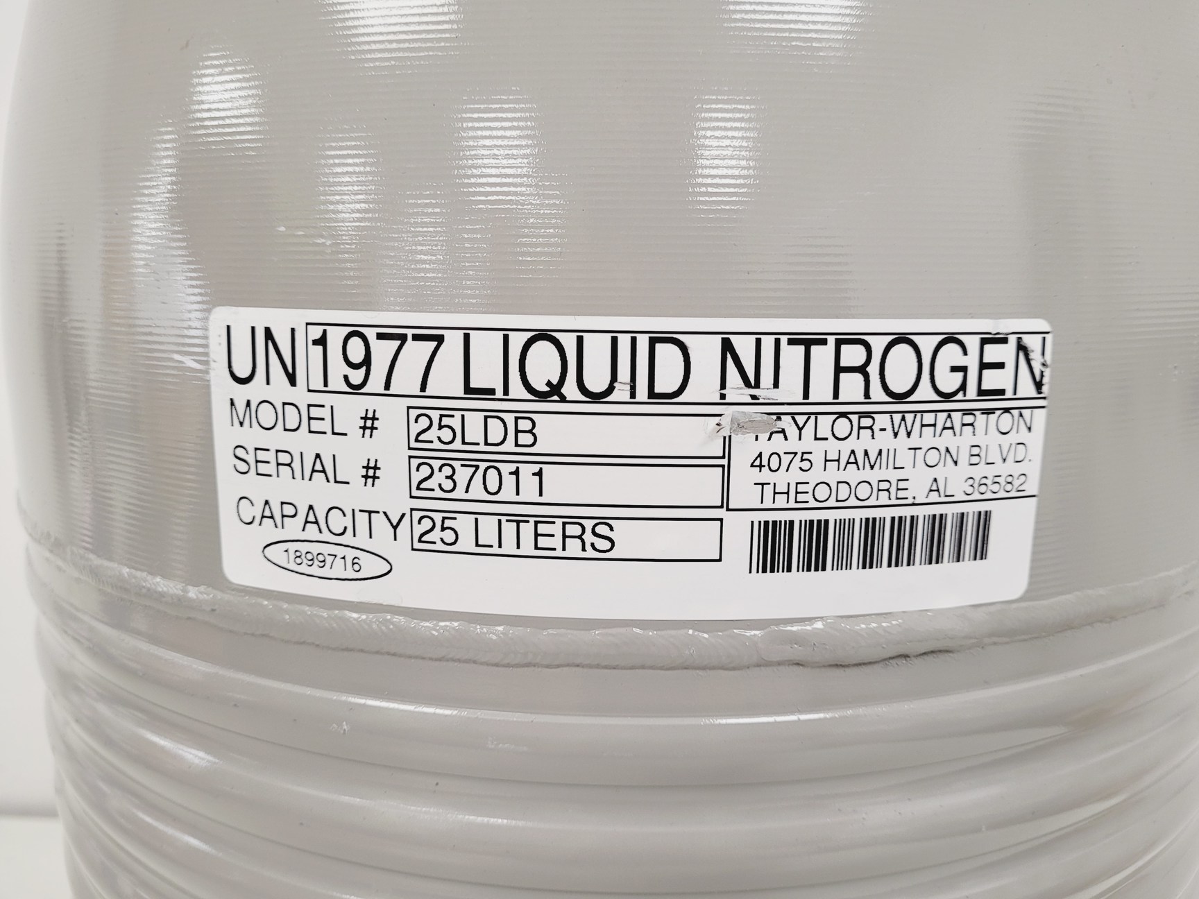 Image of Taylor-Wharton Jencons LD25  Liquid Nitrogen Dewar Lab