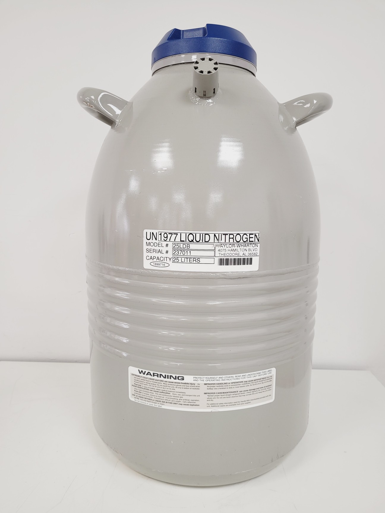Image of Taylor-Wharton Jencons LD25  Liquid Nitrogen Dewar Lab