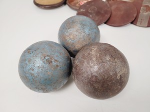 Thumbnail image of Job Lot of Vintage Shot Put Balls and Discus Sports Athletics Equipment