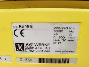 Thumbnail image of IKA Werke Yellowline RS 10 B Variable Speed Platform Shaker  Lab