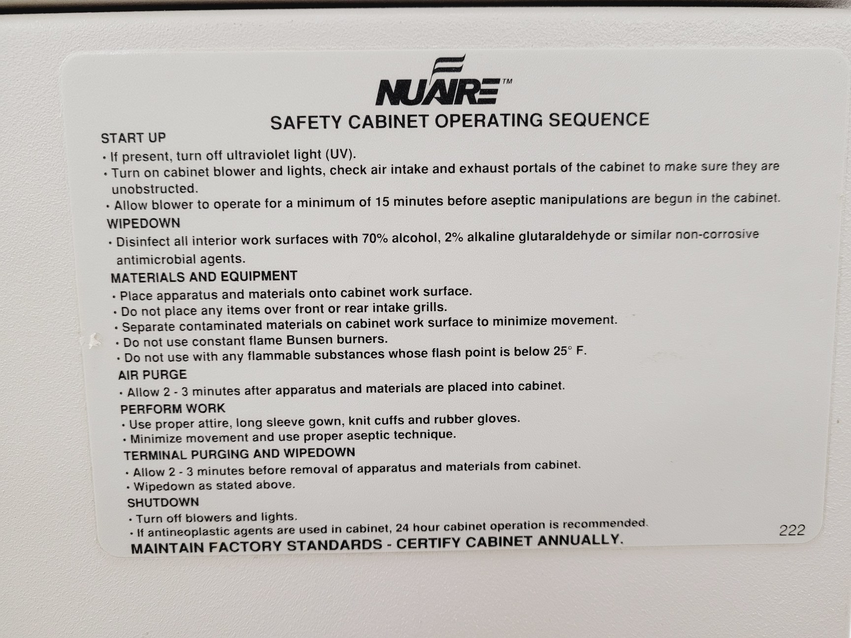 Image of Nuaire NU-426-400E Class II Biosafety Safety Cabinet & Stand Lab