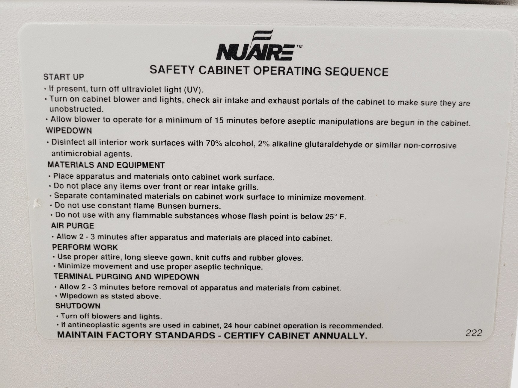 Image of Nuaire NU-426-400E Class II Biosafety Safety Cabinet & Stand Lab