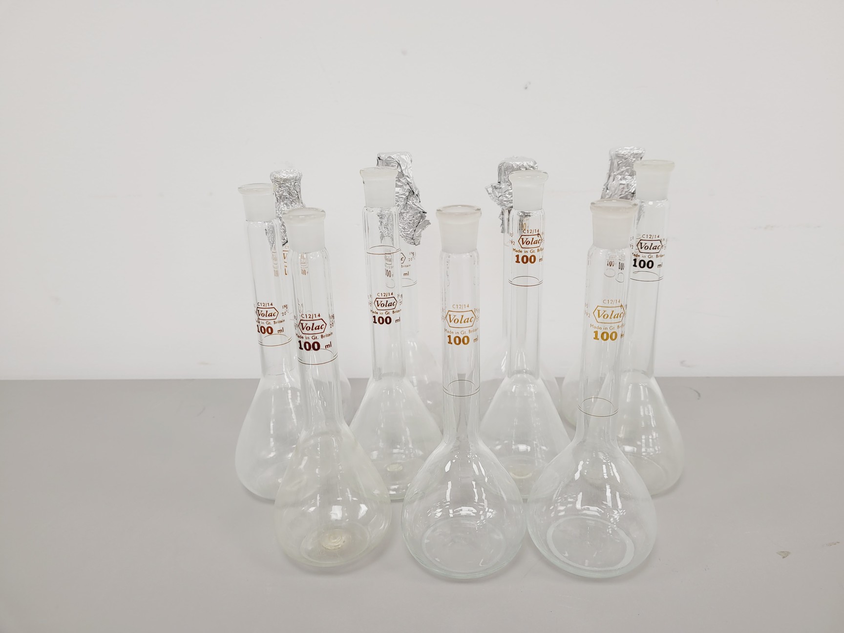 Image of Large Lot of Volumetric Laboratory Flasks - Various Sizes - 50-1000ml Lab