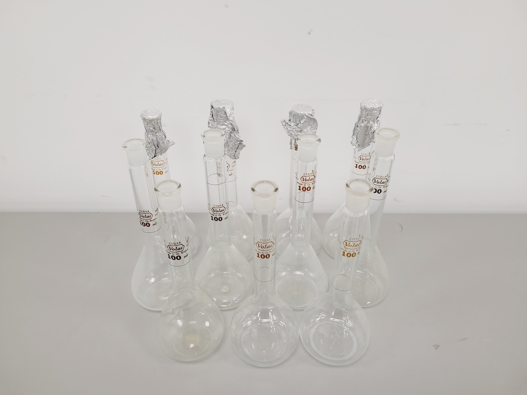 Image of Large Lot of Volumetric Laboratory Flasks - Various Sizes - 50-1000ml Lab