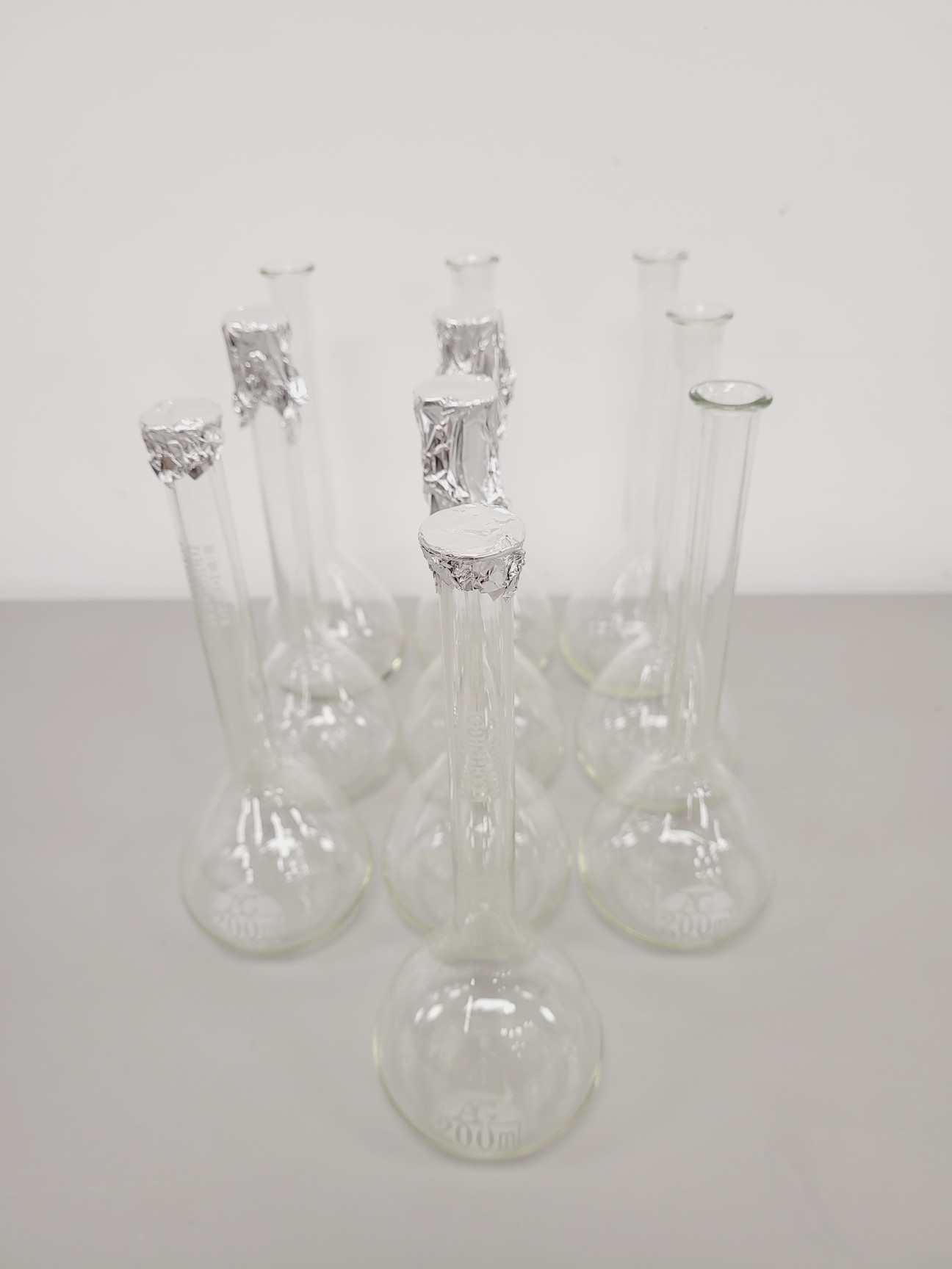 Image of Large Lot of Volumetric Laboratory Flasks - Various Sizes - 50-1000ml Lab