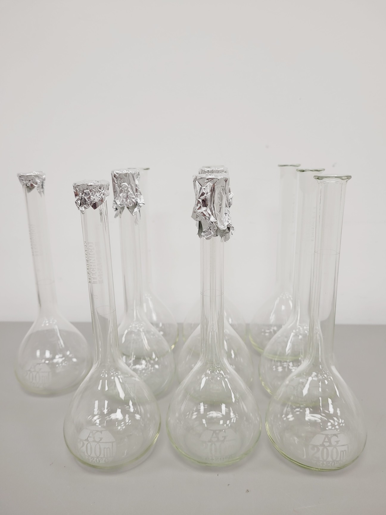 Image of Large Lot of Volumetric Laboratory Flasks - Various Sizes - 50-1000ml Lab