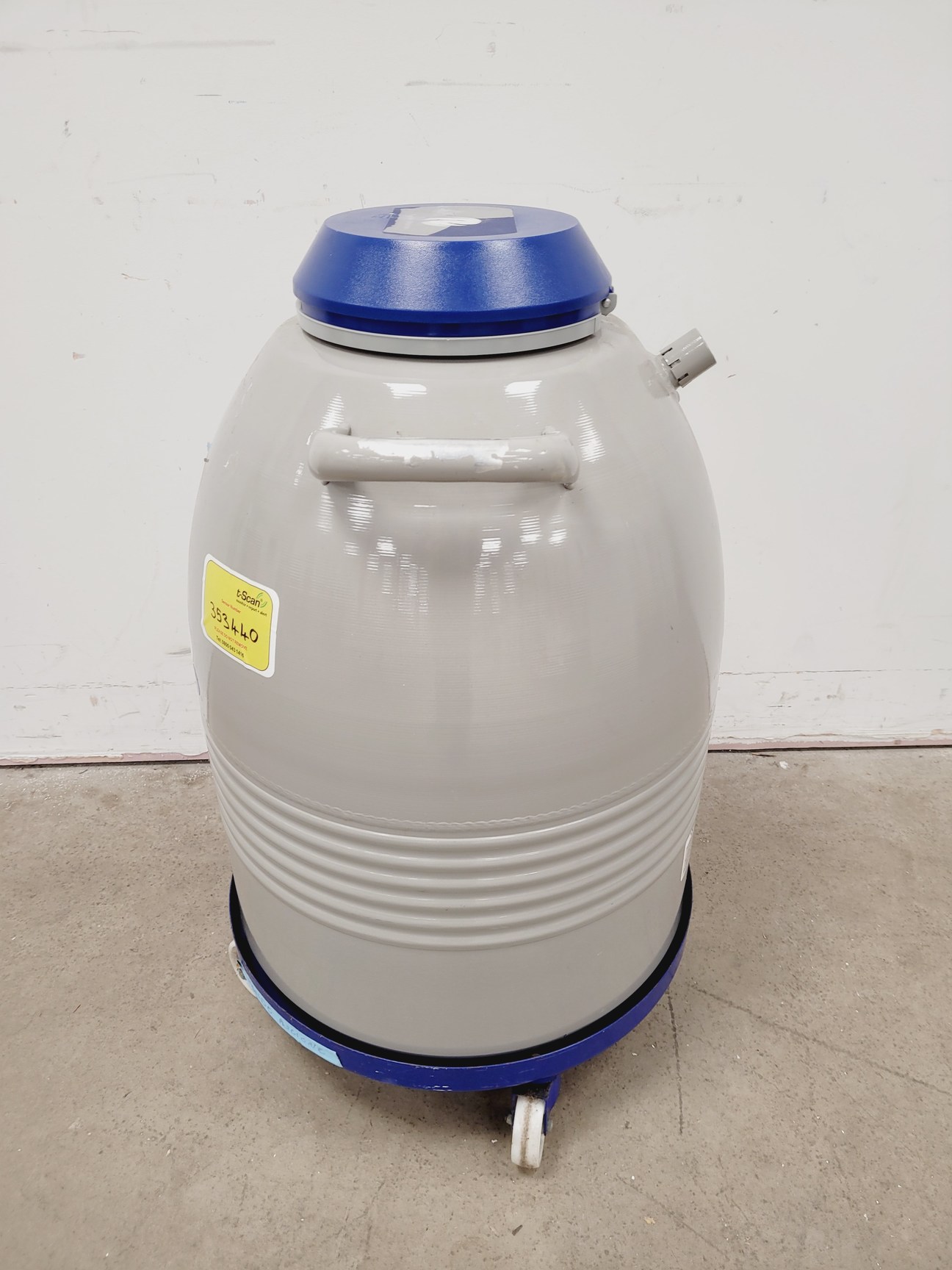 Image of Taylor Wharton LS750 35L Liquid Nitrogen Dewar w/ Storage Racks & Wheels Lab