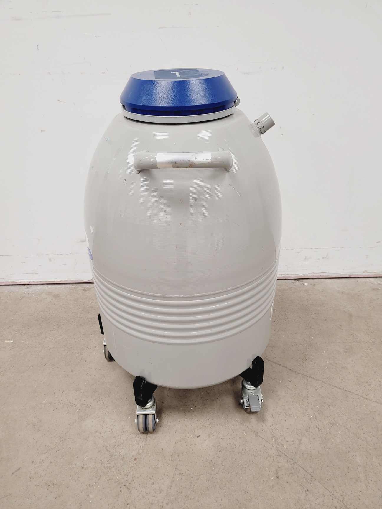Image of Taylor Wharton LS750 35L Liquid Nitrogen Dewar w/ Trolley & Storage Racks Lab