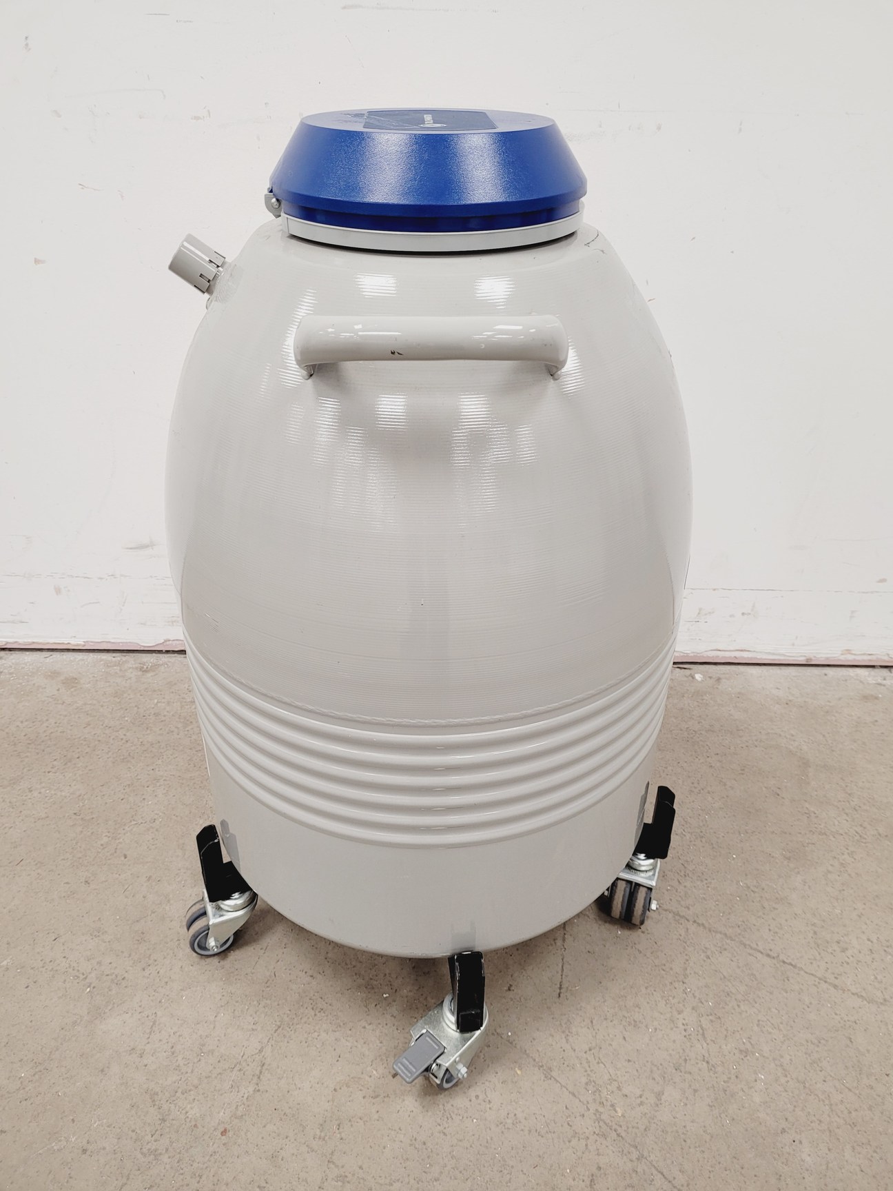 Image of Taylor Wharton LS750 35L Liquid Nitrogen Dewar w/ Trolley & Storage Racks Lab