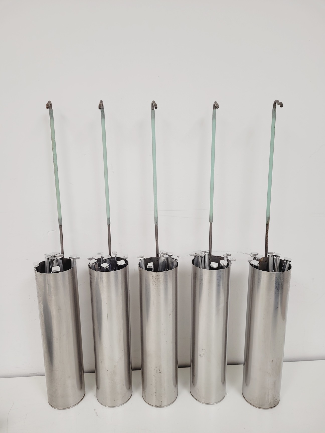 Image of Statebourne Biorack Model 750 35L Liquid Nitrogen Dewar w/ Trolley & Racking Lab