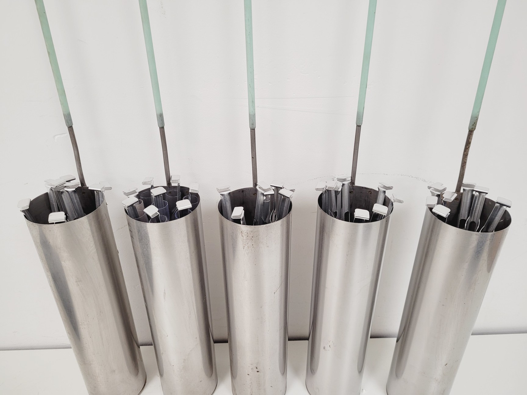 Image of Statebourne Biorack Model 750 35L Liquid Nitrogen Dewar w/ Trolley & Racking Lab