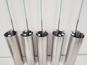 Thumbnail image of Statebourne Biorack Model 750 35L Liquid Nitrogen Dewar w/ Trolley & Racking Lab