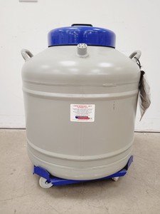 Thumbnail image of Statebourne Biorack Model 3000 Liquid Nitrogen Dewar with Trolley Lab
