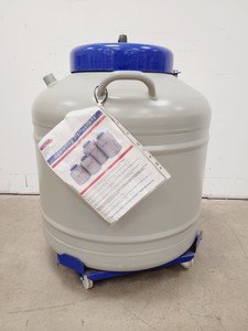 Thumbnail image of Statebourne Biorack Model 3000 Liquid Nitrogen Dewar with Trolley Lab