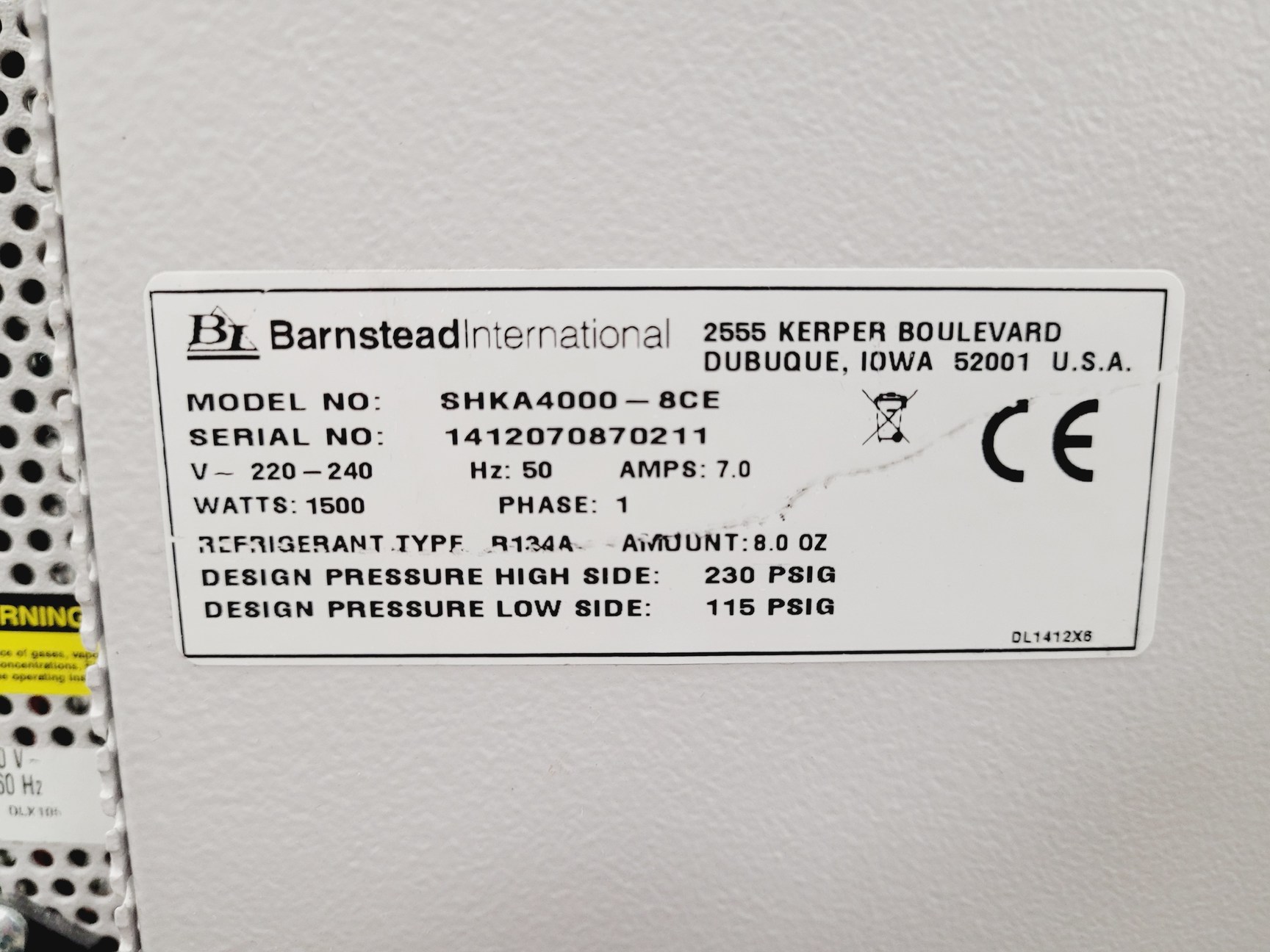 Image of Barnstead International Max Q 4000 Laboratory Incubator Shaker SHKA4000-8CE  Lab