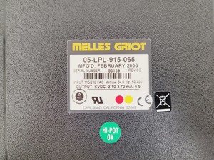 Thumbnail image of Melles Griot Model 05-LPL-915-065 Laser Power Supply    Lab