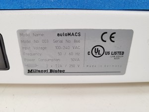 Thumbnail image of Miltenyi Biotec autoMACS Cell Separator Model no. 003 Lab