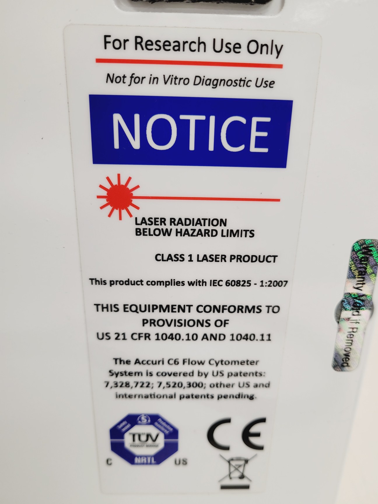 BD Biosciences ACCURI C6 Cell Sorter System Lab