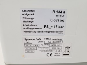 Thumbnail image of Eppendorf 5418 Refrigerated Benchtop Laboratory Centrifuge Lab