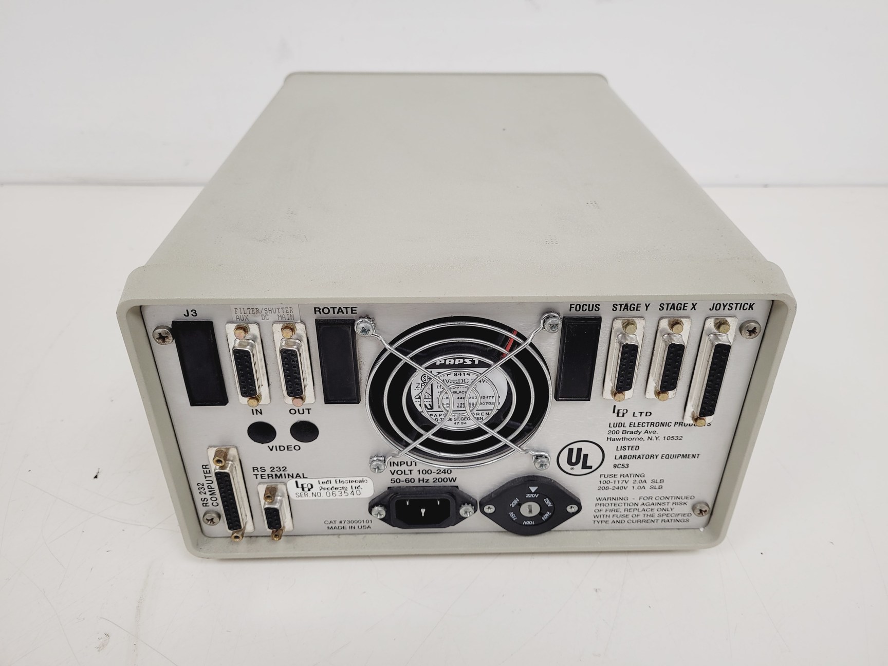 Image of LUDL Electronic Products 7 Slot Card Cage Interface Controller Cat no. 73000101