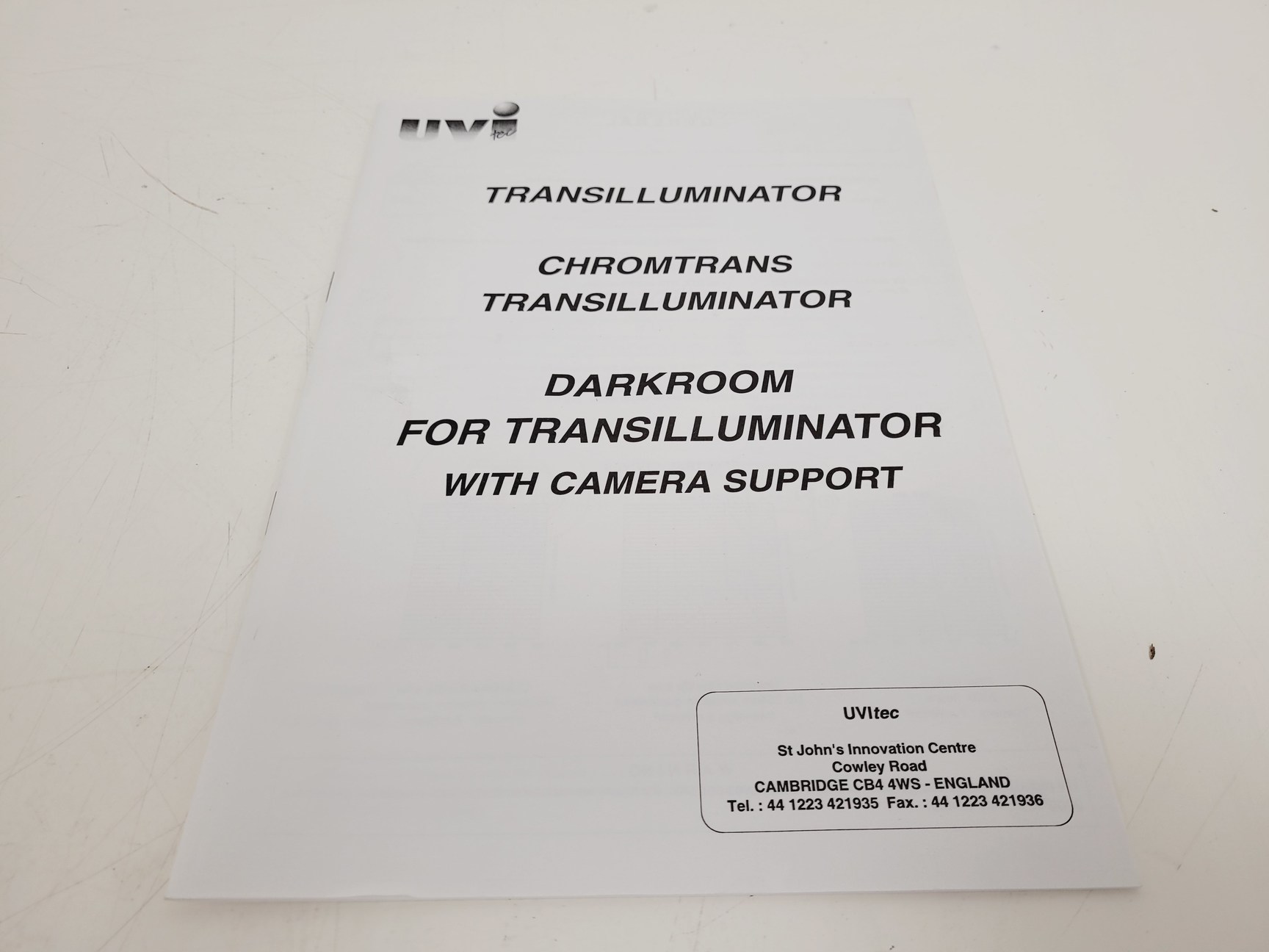 Image of UVI Tech UV Transilluminator  Model - BTS-26.M Lab