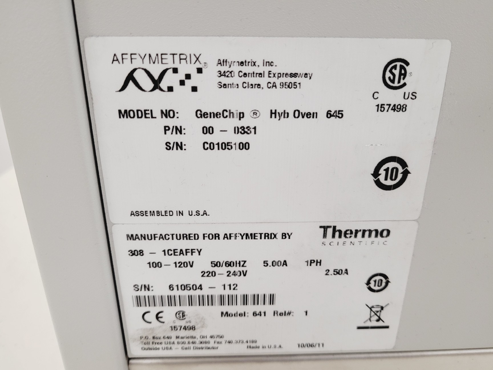 Image of Affymetrix GeneChip Scanner 3000 System with Hybridization Ovens & Autoloader