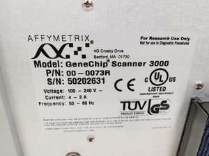 Thumbnail image of Affymetrix GeneChip Scanner 3000 System with Hybridization Ovens & Autoloader