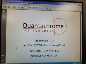 Thumbnail image of Quantachrome Instruments Autosorb-1 Gas Sorption Analyser ASI-MP-9 Lab