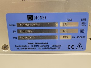 Thumbnail image of Dionex HPLC System - UCI-100, LPG-4, ASI-100, TCC-100, PDA-Photodiode Lab