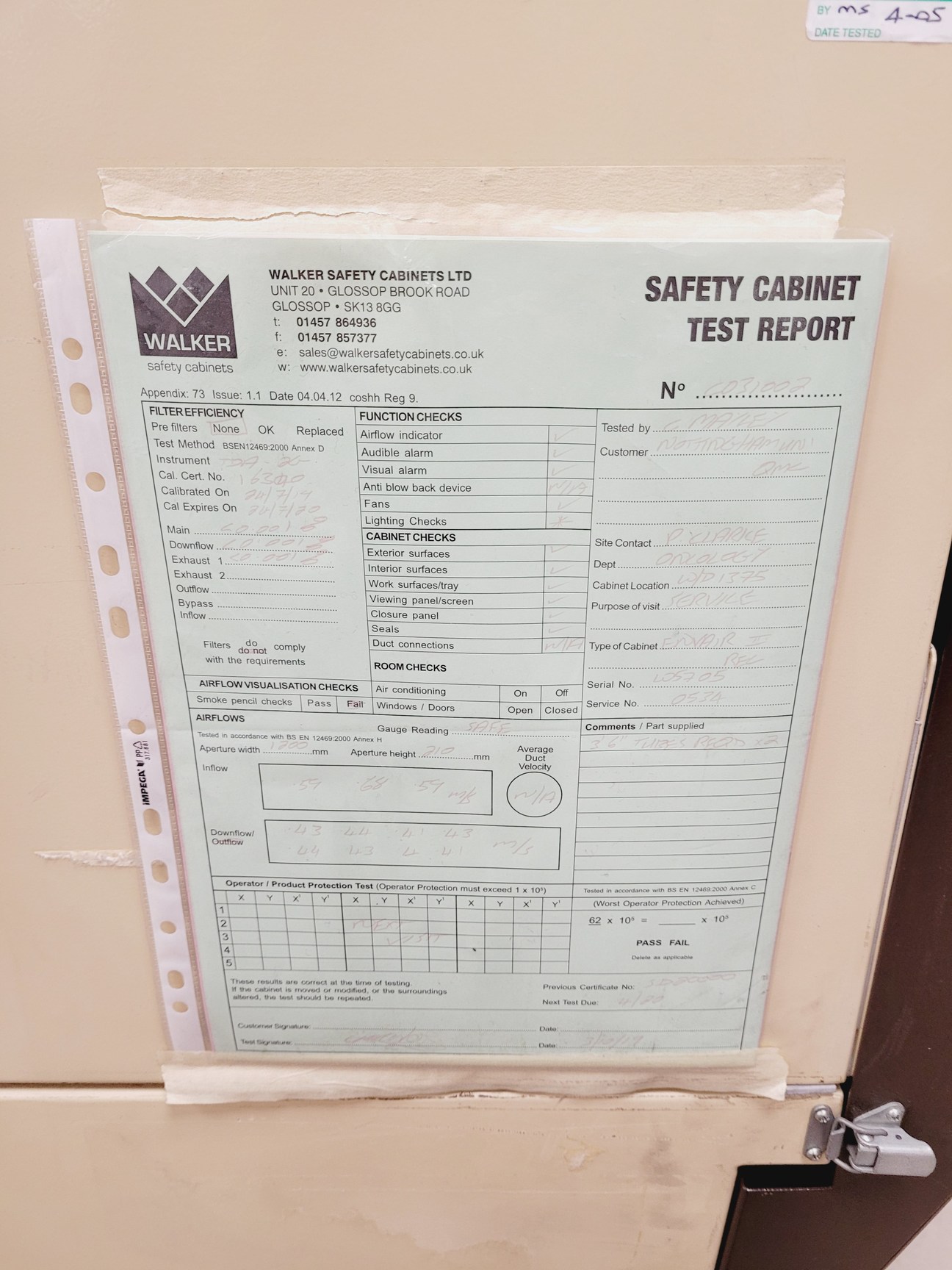 Image of Envair Class II Microbiological Safety Cabinet  Type - MSC/II/B4 Lab